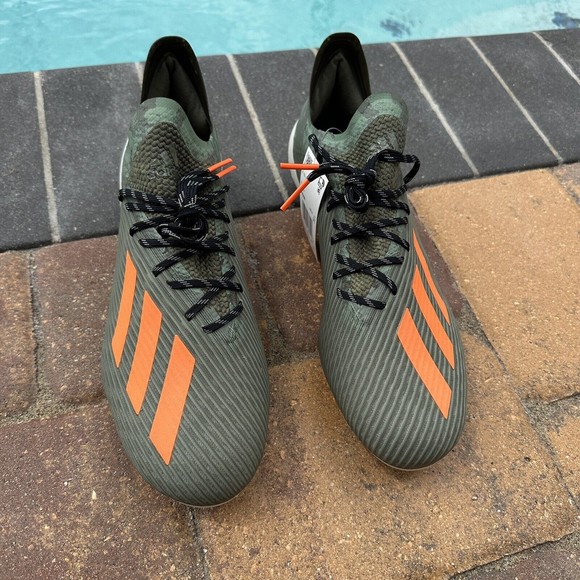 MEN'S Adidas X 19.1 FG Soccer Cleats Shoes Legacy Green Orange EF8296 Size 13 - Picture 3 of 9